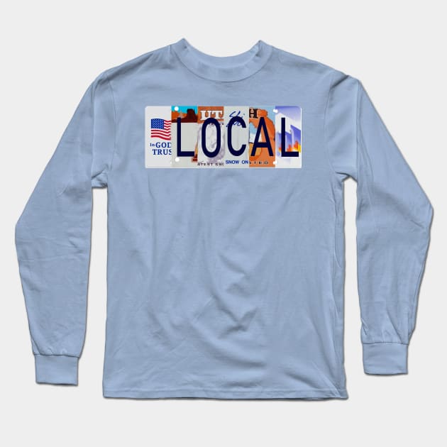 Utah Local, License Plates Long Sleeve T-Shirt by stermitkermit